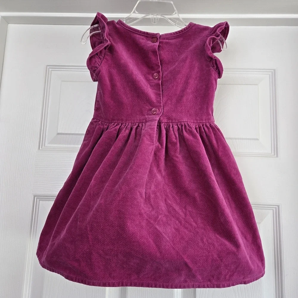 Gymboree Girls Fuchsia Pink Animal Party Dress Starry Night Paris Size 2T Cotton